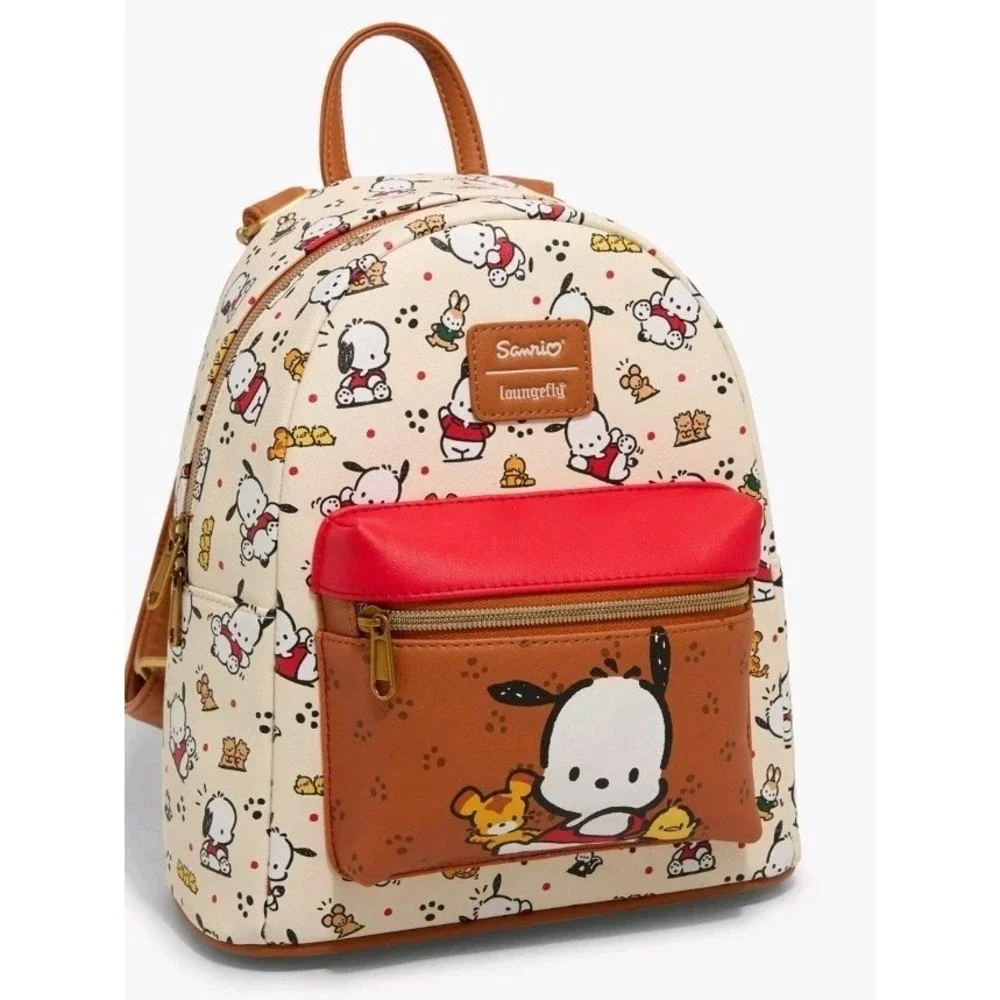 NEW Loungefly Pochacco & Friends AOP Mini‎ Backpack & WALLET Set NWT